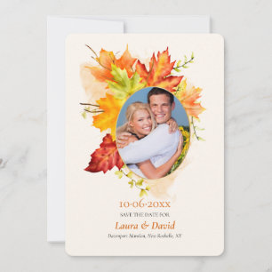 Save The Date Annonce photo d'inspiration automnale