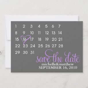 Save The Date Annonces de mariage Calendrier Enregistrer la date
