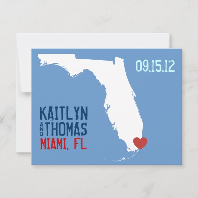 Save the Date - Anpassbar - Florida (Vorderseite)