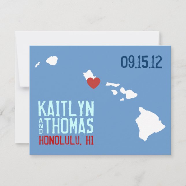 Save the Date - Anpassbar - Hawaii (Vorderseite)