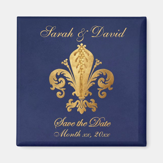 Save the Date anpassbar Magnet (Vorne)