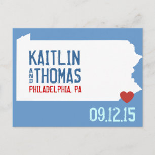 Save the Date - Anpassbar - Pennsylvania Ankündigungspostkarte