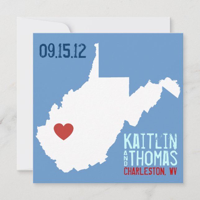 Save the Date - Anpassbar - West Virginia (Vorderseite)