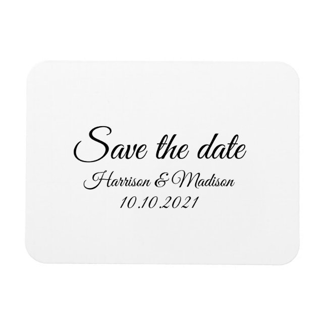 Save the Date, Anpassung der Ankündigung von Hochz Magnet (Horizontal)
