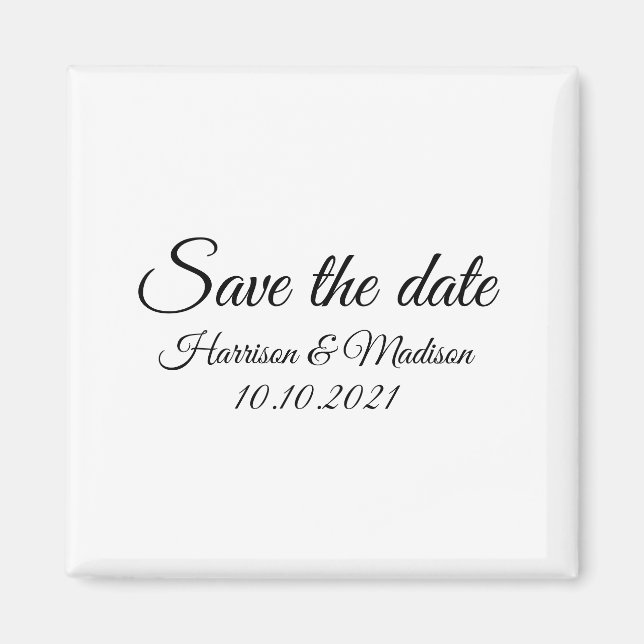Save the Date, Anpassung der Ankündigung von Hochz Magnet (Vorne)