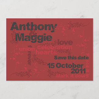 Save The Date Anthony et Maggie Enregistrer la date