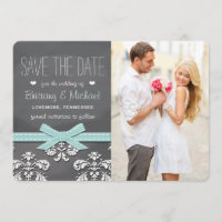 Aqua Blue Chalkboard dentelle & cache Enregistrer