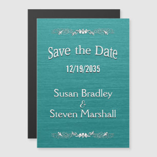 Save the Date Aquamariner Text Magneteinladung