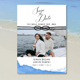 Save The Date Aquarelle bleu marine photo