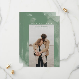 Save The Date Aquarelle Boho verte Enregistrer la date