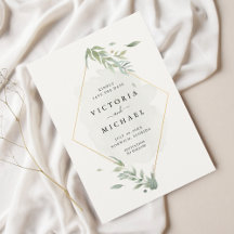 Aquarelle botanique Feuillage Mariage élégant