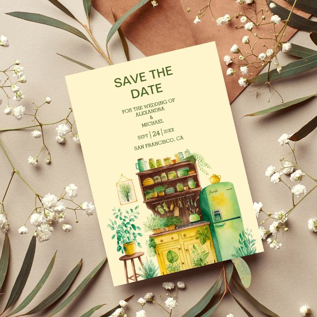 Save The Date Aquarelle Citrus Citron Destination Mariage Enregi (Créateur téléchargé)