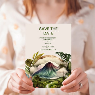 Save The Date Aquarelle Costa Rica Destination Mariage Enregistr