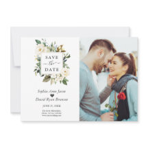 Aquarelle délicate Fleurs blanches Mariage photo