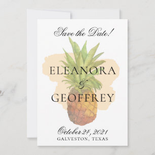 Save The Date Aquarelle d'été de l'ananas tropical Mariage Photo
