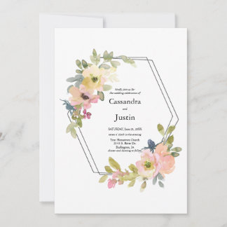 Save The Date Aquarelle Floral Mariage