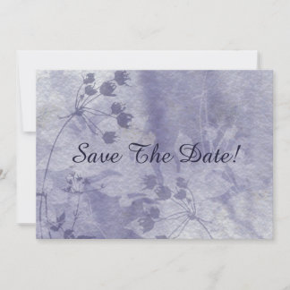 Save The Date Aquarelle Florale Bleue Enregistrer La Date