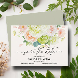 Save The Date Aquarelle Floraux Mariage de mesure