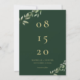 Save The Date Aquarelle jaune Tournesols & Fleur sauvage moderne
