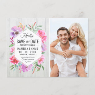 Save The Date Aquarelle mariage Enregistrer la date Découpage ph