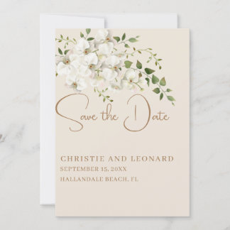 Save The Date Aquarelle moderne Elegant Orchid Enregistrer la da