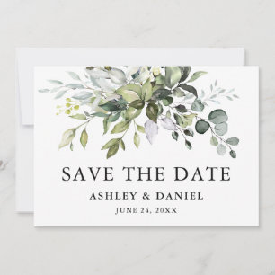 Save The Date Aquarelle moderne élégante Vert