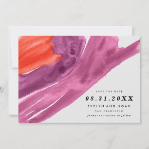 Save The Date Aquarelle moderne violet Enregistrer la date