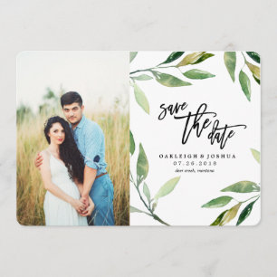 Save The Date Aquarelle Olive Branch Enregistrer la date avec la