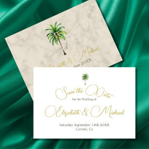 Save The Date Aquarelle Palm Tree Mariage simple Enregistrer la