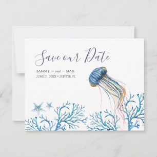 Save The Date Aquarelle sous la mer Enregistrer la date
