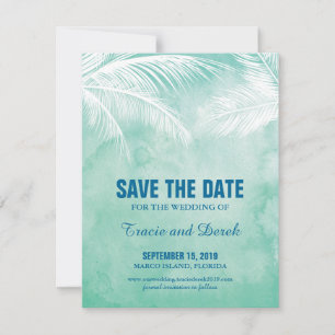 Save The Date Aquarelle sous les palmiers   Enregistrer la date