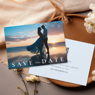 Save The Date Aquarelle tropicale de plage Code QR