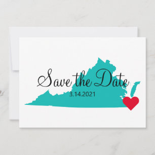 Save The Date Aquarelle Turquoise turquoise Virginie Destination