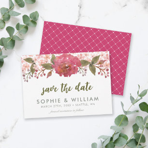 Save The Date Aquarelle violette Floral Enregistrer la date