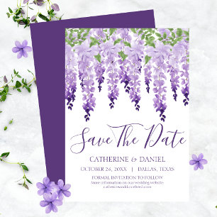 Save The Date Aquarelle Wisteria