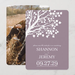 Save The Date Arbre de mariage Dusty Rose Aspen