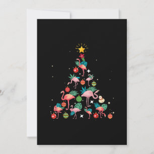 Save The Date Arbre de Noël Flamant rose drôle