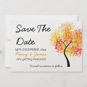 Save The Date Arbre Tourbillonnant mariage de automne "Enregistr