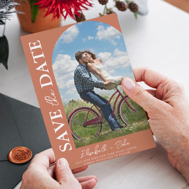Save The Date Arc de terre photo mariage Enregistrer la date (Créateur téléchargé)