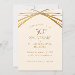 Save The Date Arc d'or 50e anniversaire du Mariage Enregistrer l
