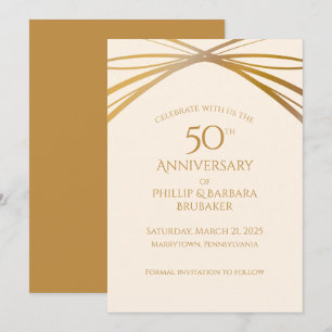 Save The Date Arc d'or 50e anniversaire du Mariage Enregistrer l