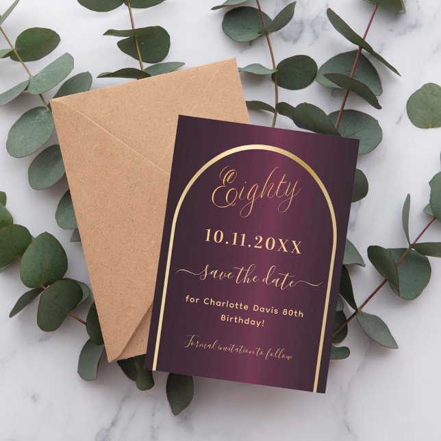 Save The Date Arc d'or de Bourgogne 80e anniversaire (Créateur téléchargé)