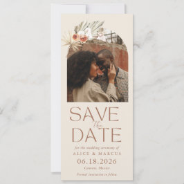 Save The Date Arc Floral Boho Photo Mariage Enregistrer La Date