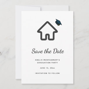 Save The Date Architecture de biens immobiliers Icône de maison 