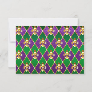Save The Date Arrière - plan de bijoux Mardi Gras