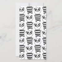 Art de panda noir et blanc ludique