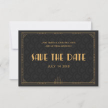 Art Déco Enregistrez La Date