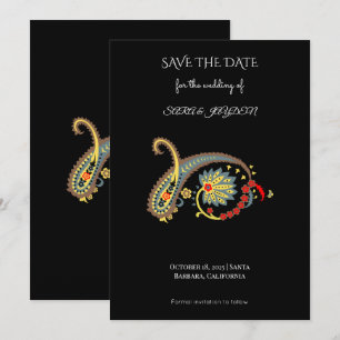 Save The Date Art floral mandala – Conception d'affiche boho pai