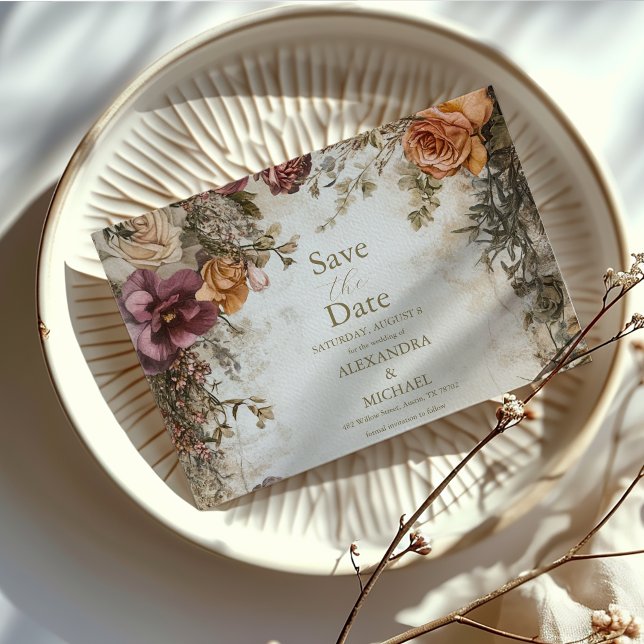 Save The Date Art Nouveau Victorian Royal FlorMariage (Créateur téléchargé)