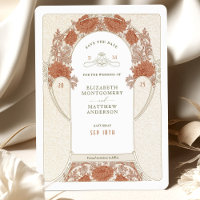 Save the Date Art Nouveau William Morris Einladung